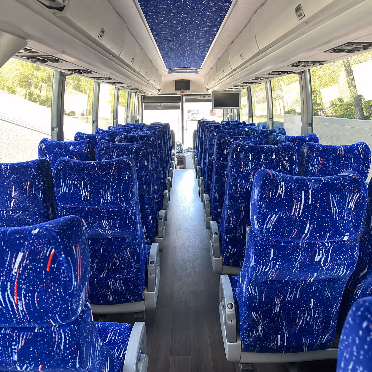 castle rock charter bus inside