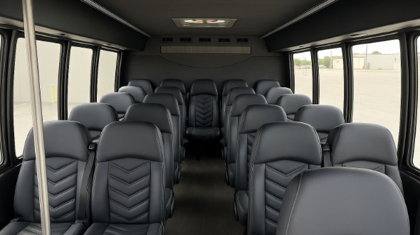 Interior of Charter Bus Company Englewood's 18 Passenger Minibus in Englewood