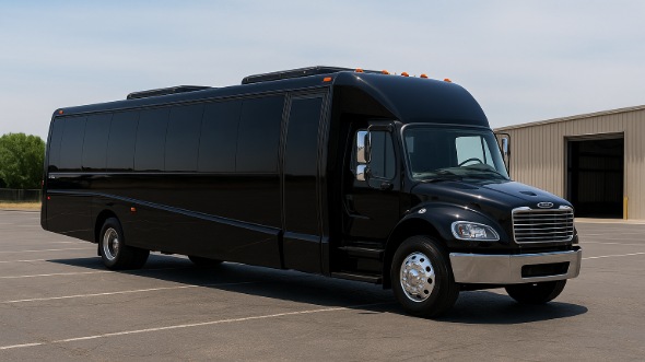 Exterior of Charter Bus Company Englewood's 20 Passenger Mini bus in Englewood