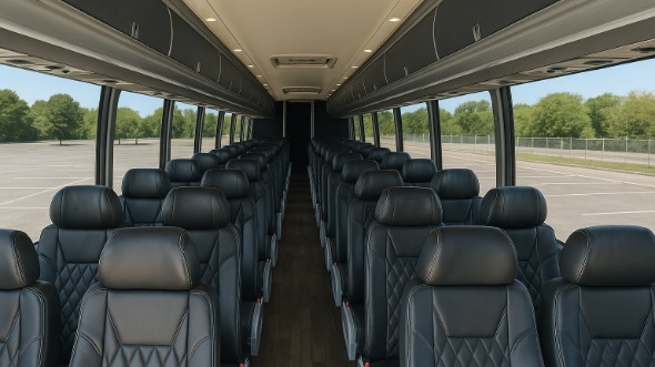 Interior of Charter Bus Company Englewood's 50 Passenger Charter Bus in Englewood