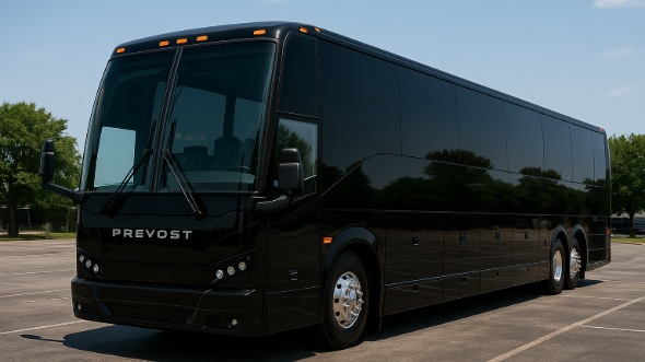 Exterior of Charter Bus Company Englewood's 55 Passenger Charter Bus in Englewood