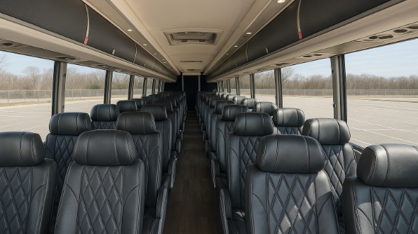 castle rock 56 passenger charter bus interior