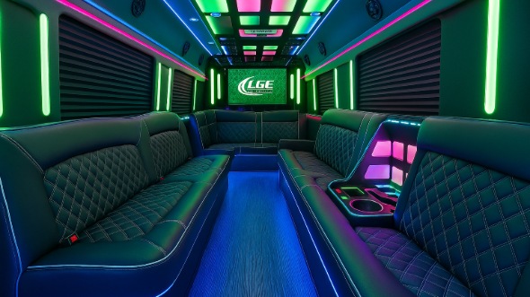 castle rock party bus rental inside