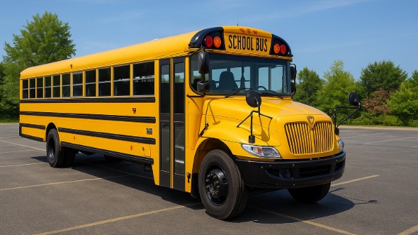 Exterior of Charter Bus Company Englewood's School Bus in Englewood